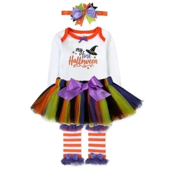 Baby Essentials | "My First Halloween" 4 Piece Set | Size 9 Months - Picture 2 of 14